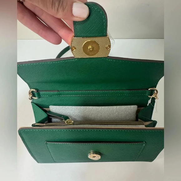 Anne Klein logo wallet on a chain/crossbody. Color: Evergreen EUC - Picture 9 of 15
